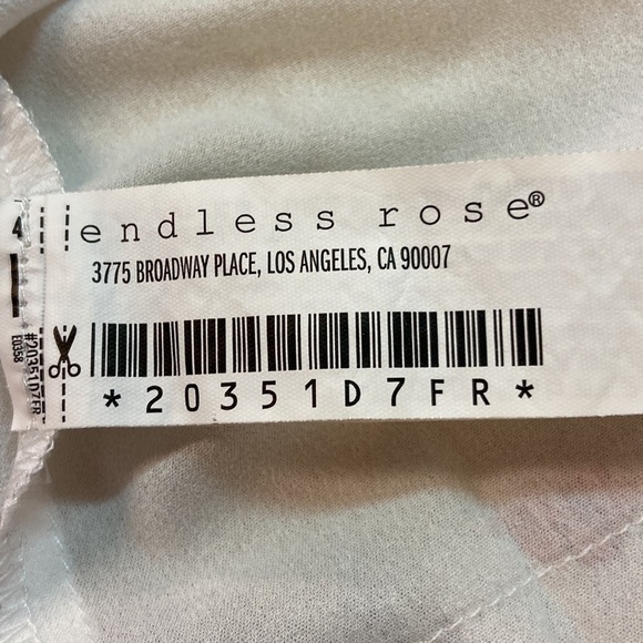 Endless Rose Floral Ruffle Off Shoulder Bishop Sheer 2 Tiers Elastic Waistband - Picture 13 of 15